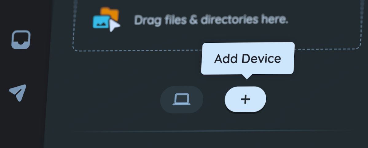 Screenshot - a button reading "add device"