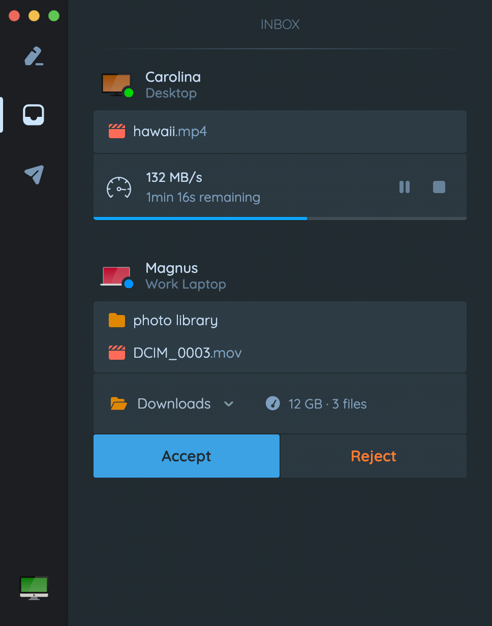 Screenshot of Payload: Inbox